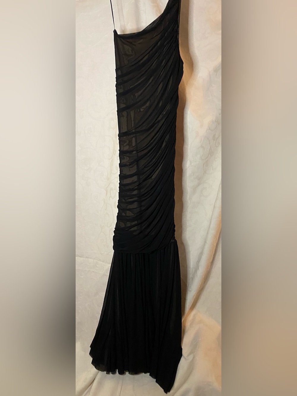 NWT Vici In My Arms Ruched Mesh Maxi Black Dress - Picture 15 of 16